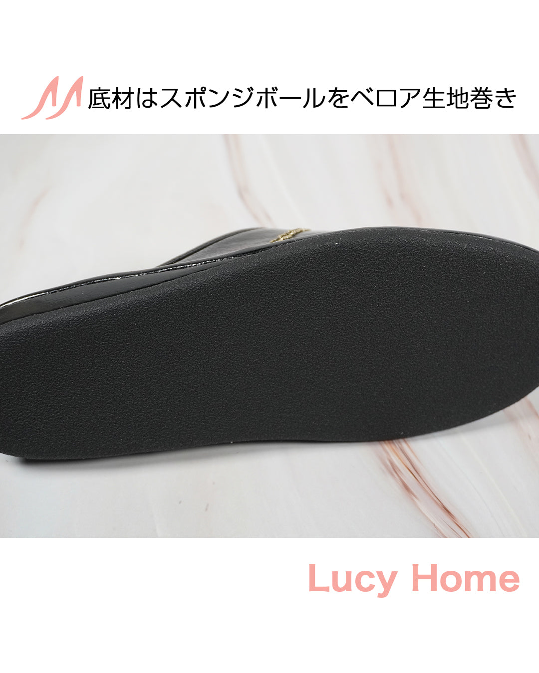 No1814バラ刺繍パティエナメル生地室内履きスリッパ
