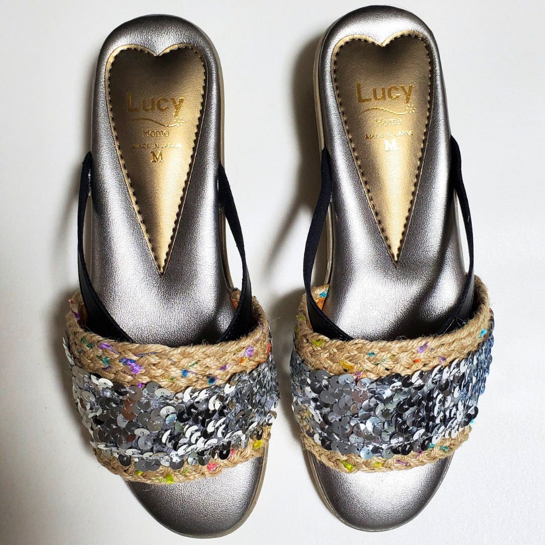 No1709 スパンコール 外履きサンダル