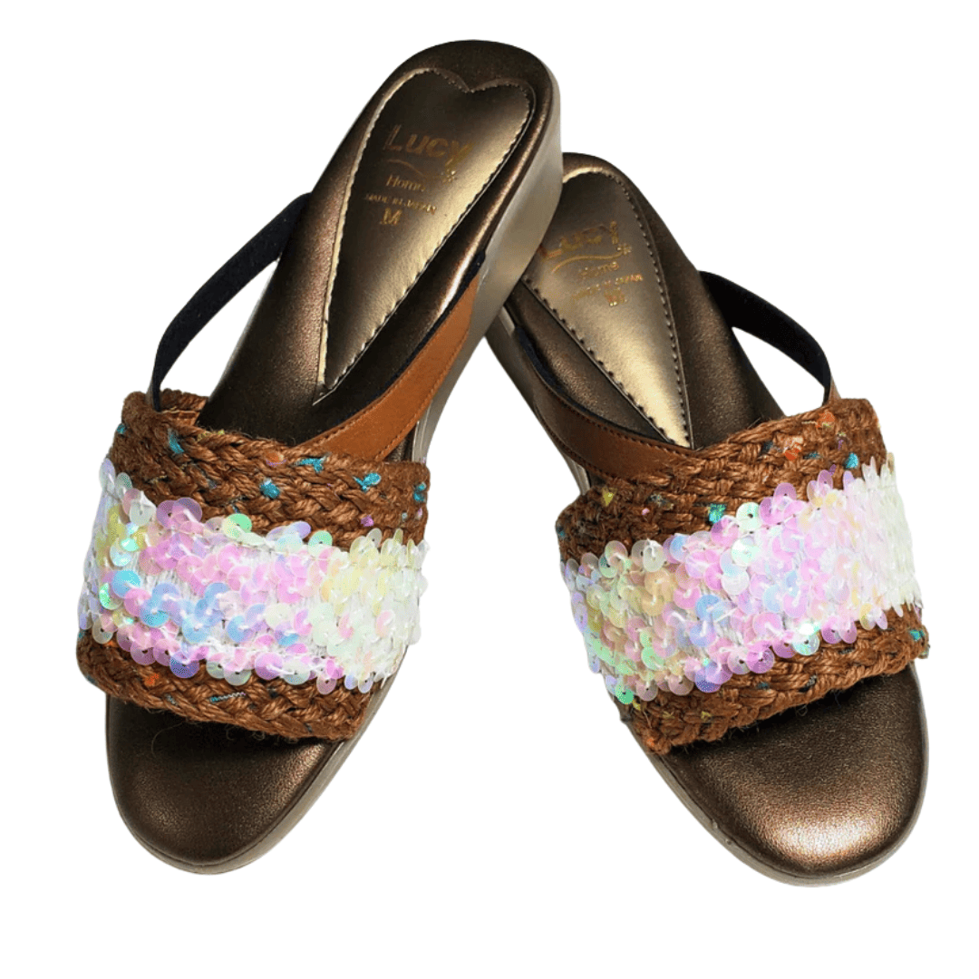 No1709 スパンコール 外履きサンダル